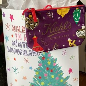 Mystery Bag Kiehl's Purple Festive Pouch with Colorful Ornaments